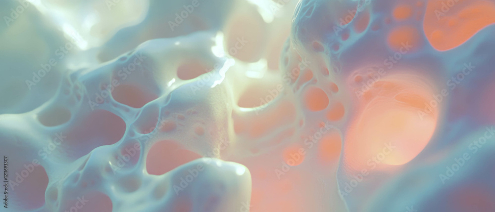 Aufkleber exploring the smooth textures and identical features of cloned organisms in vivid detail