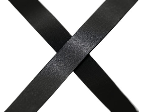 Abstract Black Ribbons Crossed Design Background Image