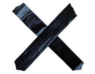 Black Duct Tape X Cross Texture Background Image
