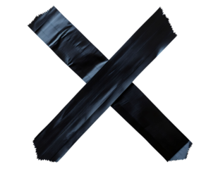 Black Duct Tape X Cross Texture Background Image