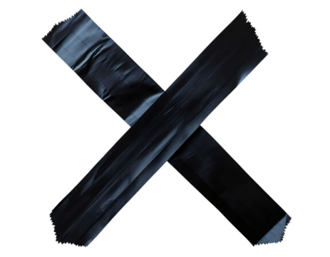 Black Duct Tape X Cross Texture Background Image