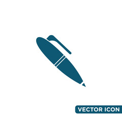 Minimalist Pen Icon Design Template 