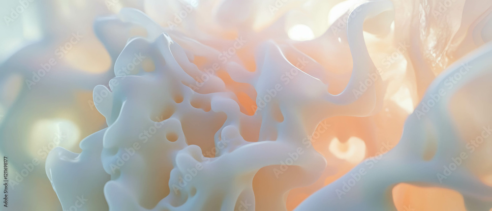 Aufkleber curled ribbons and spirals create a playful and textured visual experience in soft colors