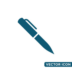 Minimalist Pen Icon Design Template 