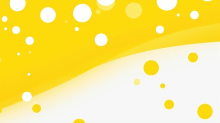 A vibrant yellow background with white circles, creating a cheerful and dynamic visual effect.
