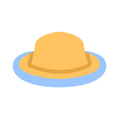 travel hat flat style