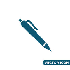 Minimalist Pen Icon Design Template 