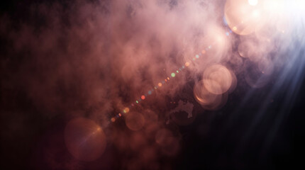 Naklejka premium A blurry image of a light shining through a cloud of smoke