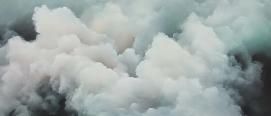 Soft fog envelops a serene landscape, creating an ethereal atmosphere at dawn