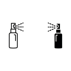 Bottle spray icon set color editable