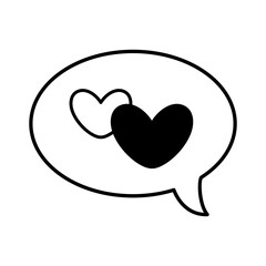 Black and white Valentine clipart. Valentines day clipart. Cute Valentine object in flat style. Hand draw vector illustration