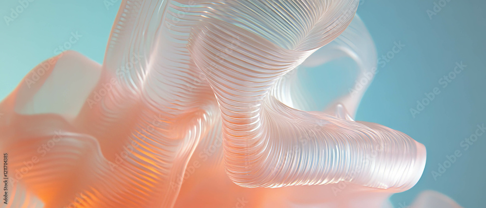 Poster Intricate texture of flexible circuits and translucent materials designed for innovation