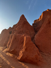 canoa quebrada fortaleza brazil, orange sandstone