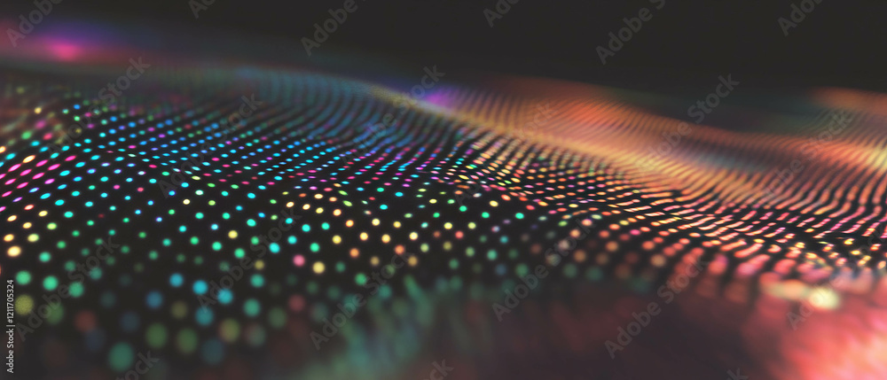 Aufkleber Exploring the dynamic texture of shimmering energy and invisible barriers