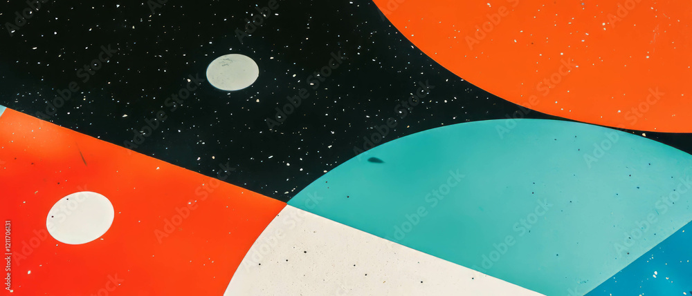 Poster Bold abstract shapes and vivid colors create captivating Formica patterns