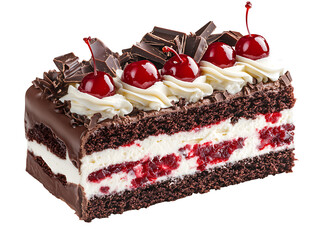 Decadent chocolate cherry cake bakery dessert photography bright kitchen close-up shot