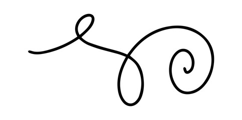 Curls abstract scribble. hand drawn line. Doodle decorative curls, swirls, Calligraphy dividers vector collection.