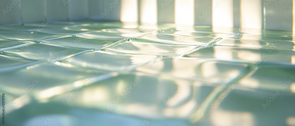 Poster frosted glass tile texture showcasing smooth surface and modular design in modern space