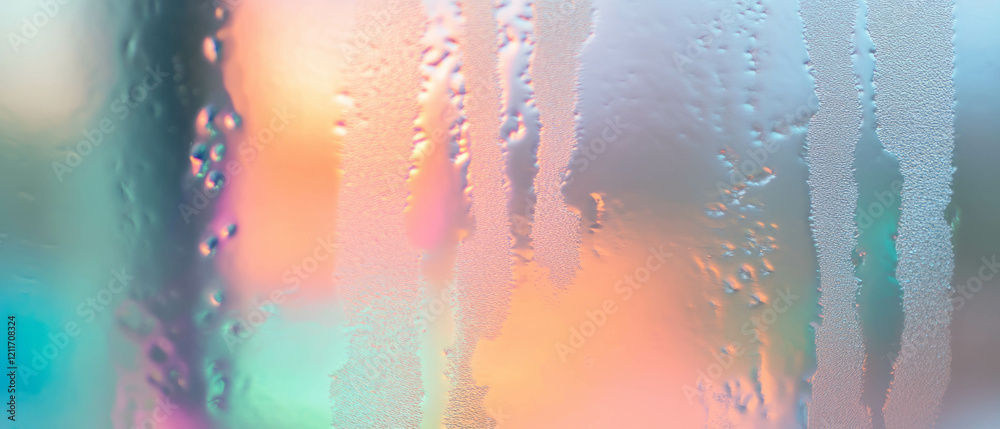 Poster frosted glass texture with vibrant colored flecks that diffuse light beautifully