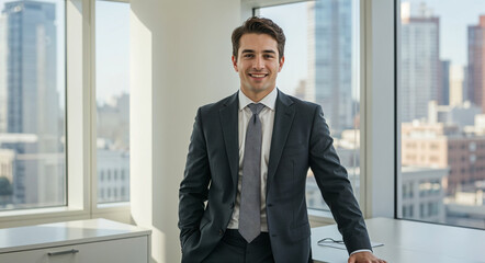 respectable man business man in the office . Generative AI