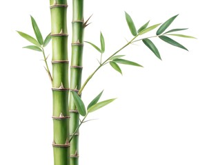 Obraz premium bamboo isolated on white background