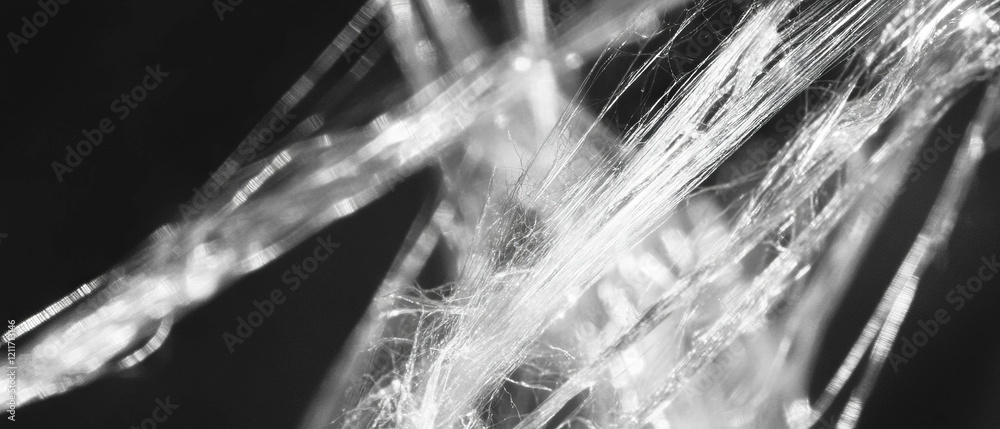 Aufkleber exploring the unique textures of glass fibers in artistic presentation