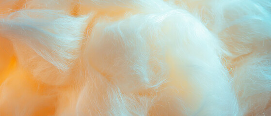 Soft texture and insulating properties of glass wool in a detailed view