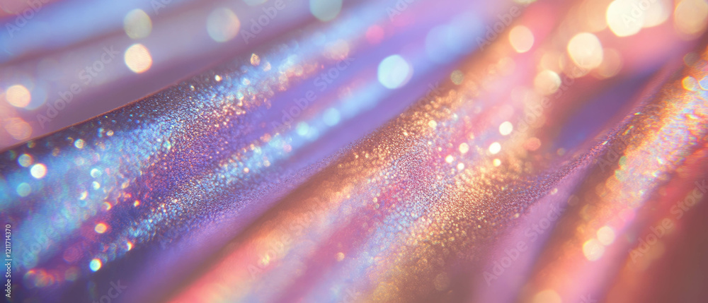 Poster Vibrant glitter glue textures showcasing sparkling colors and shimmering effects