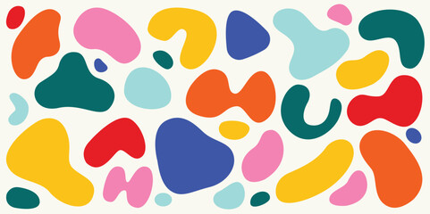Fototapeta premium Full color abstract shape element vector collection