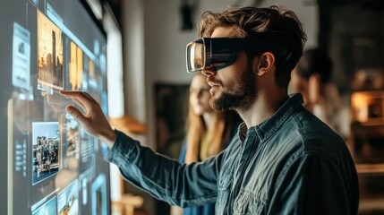 Designers prototyping augmented reality tools for storytelling in advertising.