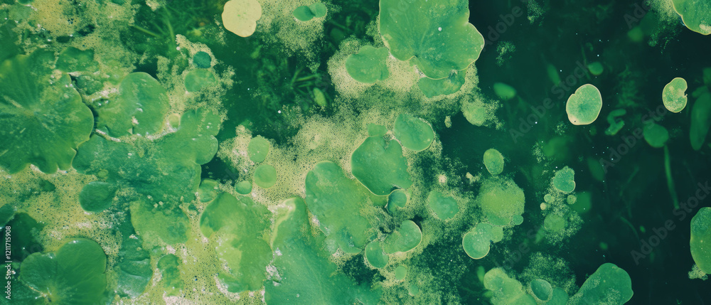 Leinwandbilder exploring the intricate patterns of green lichen on textured tree bark surfaces