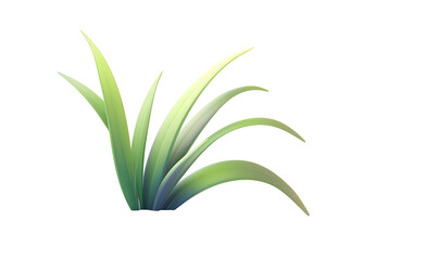 Obraz premium Lush green grass, isolated, dark background, game asset