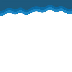 Abstract blue Top Page Border