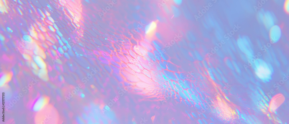 Leinwandbilder Shimmering textures and pixelated patterns in holographic displays create mesmerizing visuals