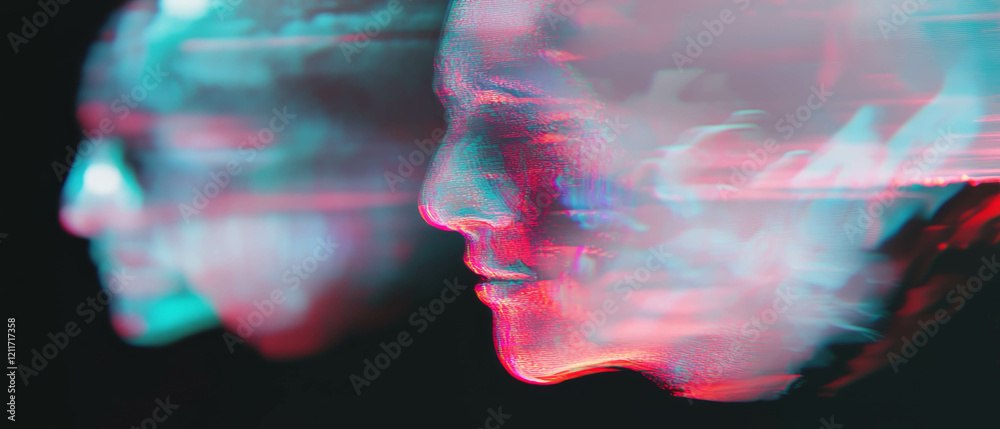 Poster Exploring the mesmerizing texture of holographic projections and 3D floating effects
