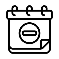 remove calendar outline icon