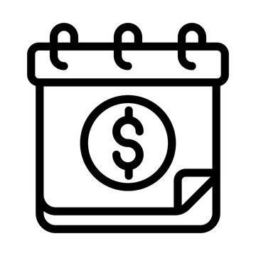 recommend clip art: salary calendar outline icon