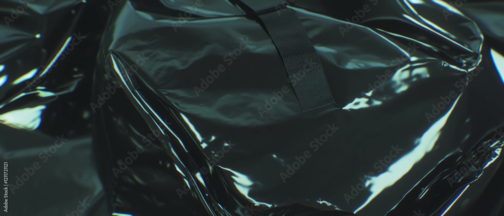 Poster exploration of innovative inflatable backpack textures and smooth surfaces in design