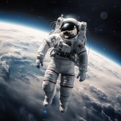 Fototapeta premium Astronaut Floating in Space