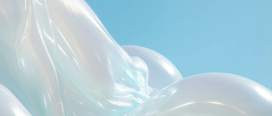 Exploration of the smooth textures and air-filled design in inflatable furniture