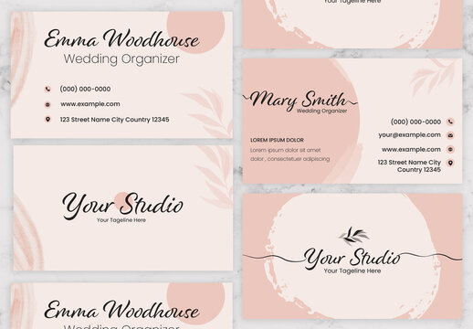 Pink And Black Business Card