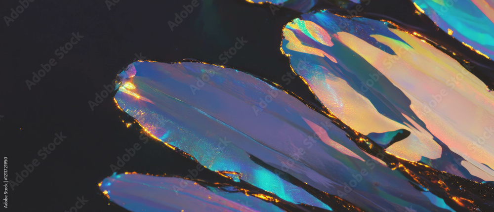 Poster iridescent beetle wings showcase stunning texture and shimmering reflections