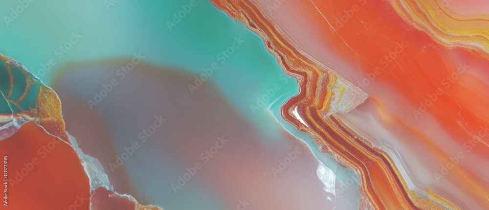 Poster Varied colors and patterns showcase the unique texture of Jasper stones