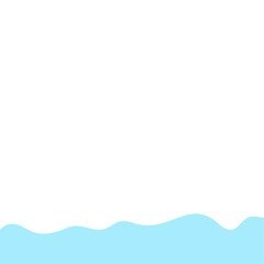 Abstract Blue Wave Border
