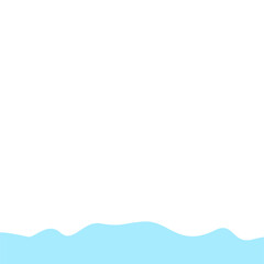 Abstract Blue Wave Border