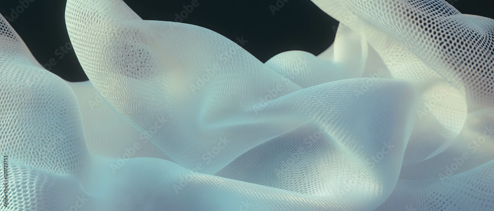 Aufkleber soft knitted ribbons with a stretchable texture elegantly draped and flowing