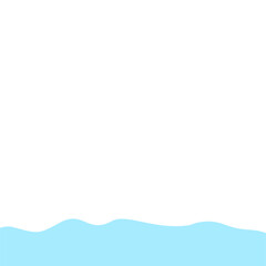 Abstract Blue Wave Border