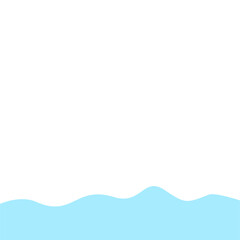 Abstract Blue Wave Border