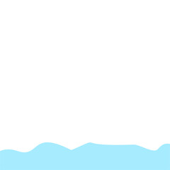 Abstract Blue Wave Border