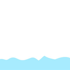 Abstract Blue Wave Border